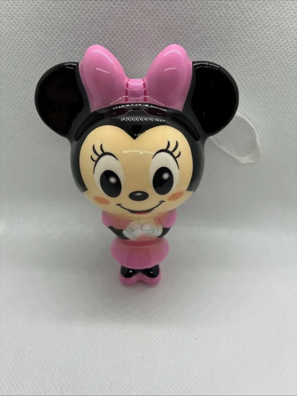 Disney Minnie Mouse Christmas Tree Ornament Pink Bow Plastic Hanging Decor